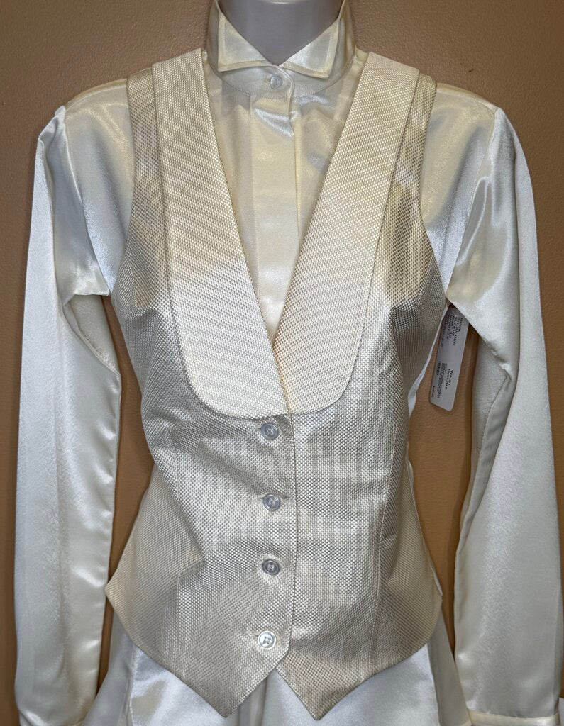 CREAM SATIN FORMAL BETTY BERDINE SHIRT