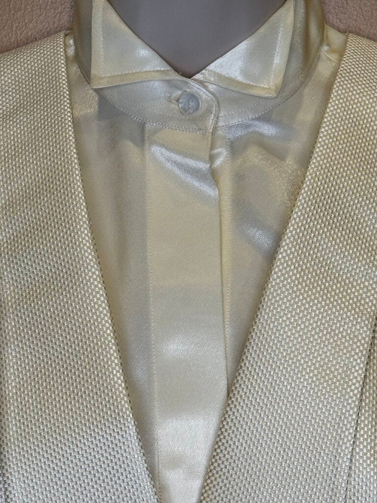 CREAM SATIN FORMAL BETTY BERDINE SHIRT