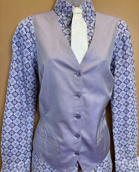 PURPLE AND BLUE PATTERN SCINTILLA SHIRT