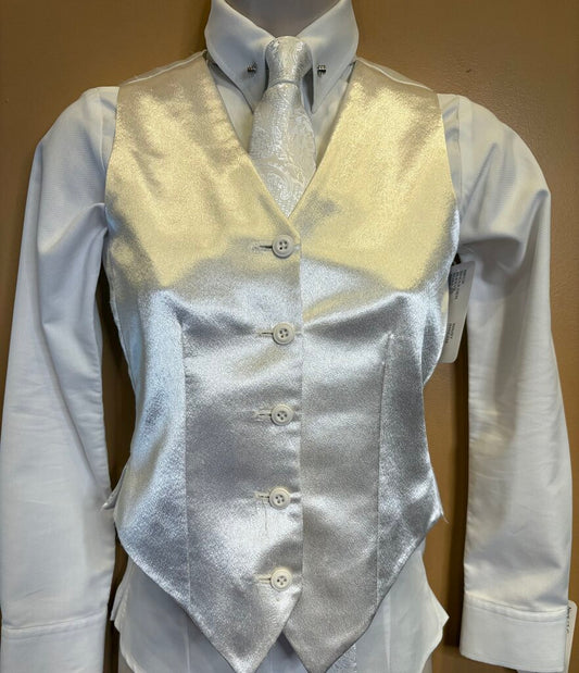 WHITE SATIN BETTY BERDINE VEST