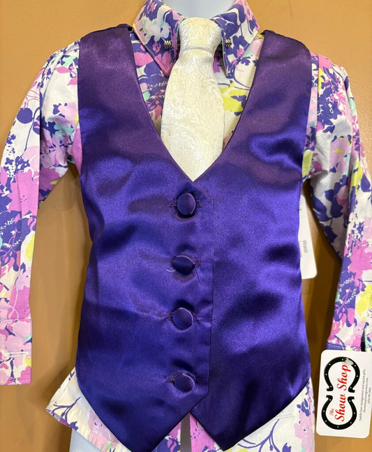 PURPLE SATIN SCINTILLA VEST