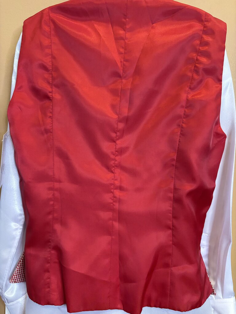 RED HOUNDSTOOTH MARSHA DEARRIAGA VEST