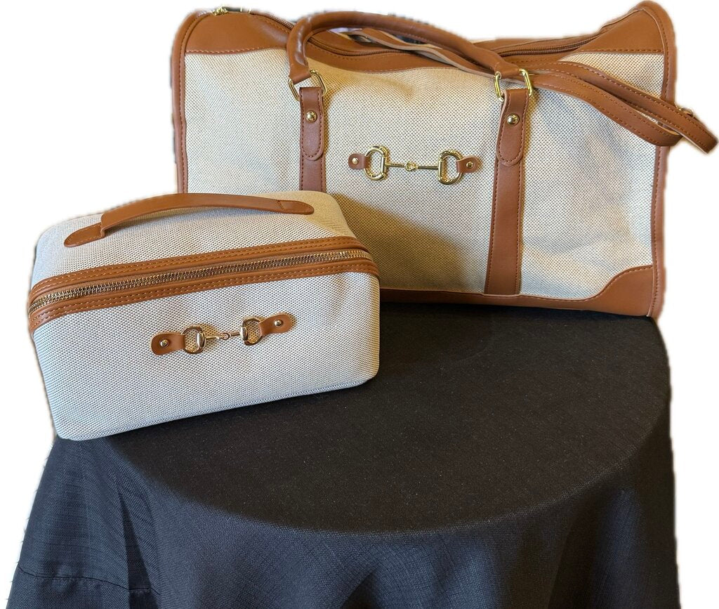 EQUESTRIAN TOILETRY BAG CREAM