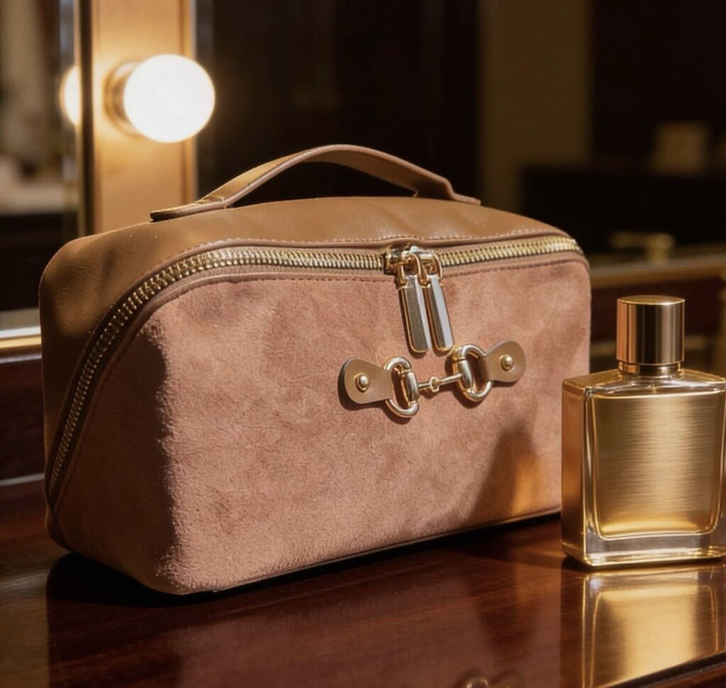 EQUESTRIAN TOILETRY BAG BROWN