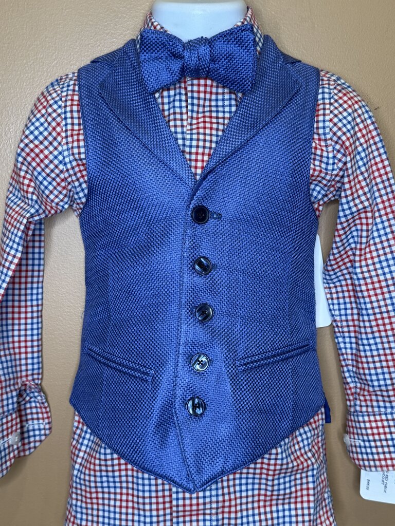 BLUE AND RED CHECK DEREGNAUCOURT SHIRT