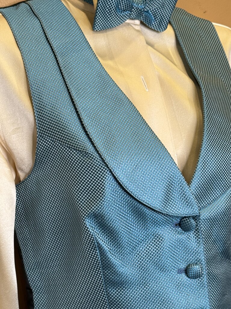 TEAL DION FORMAL VEST WITH BOWTIE DEREGNAUCOURT