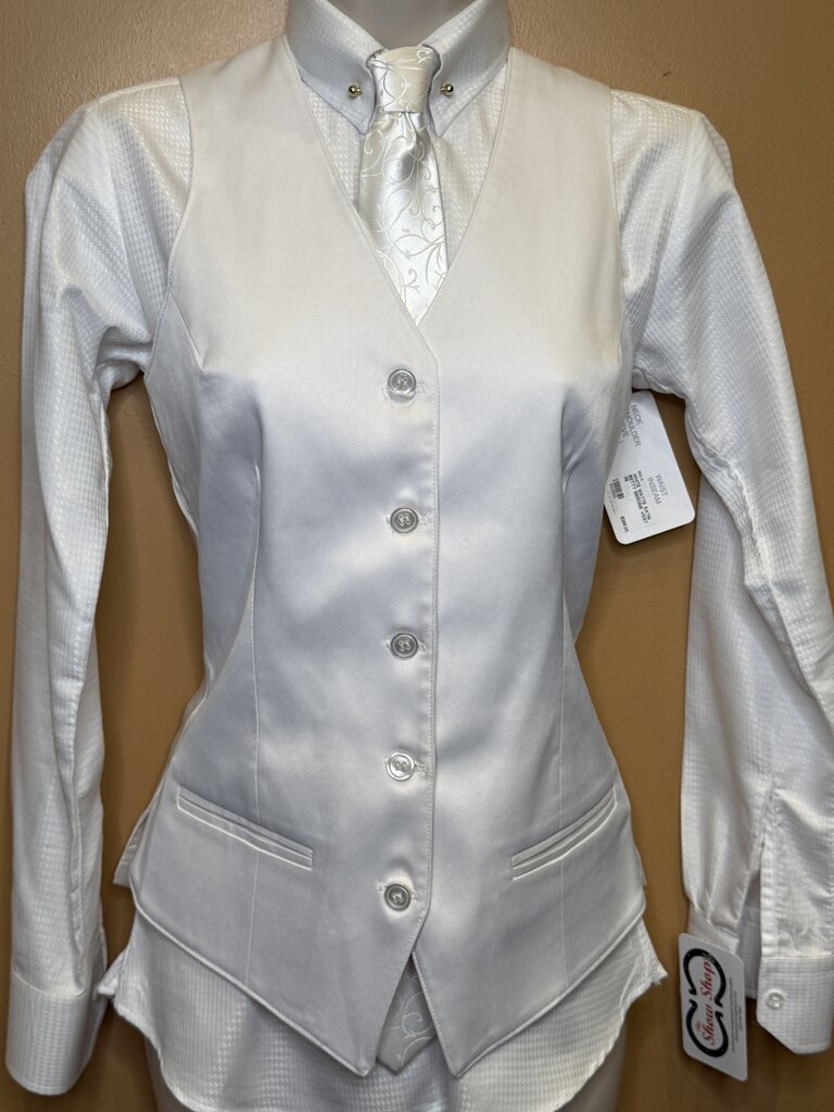 WHITE MATTE SATIN BETTY BERDINE VEST