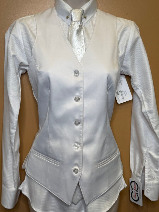 WHITE MATTE SATIN BETTY BERDINE VEST