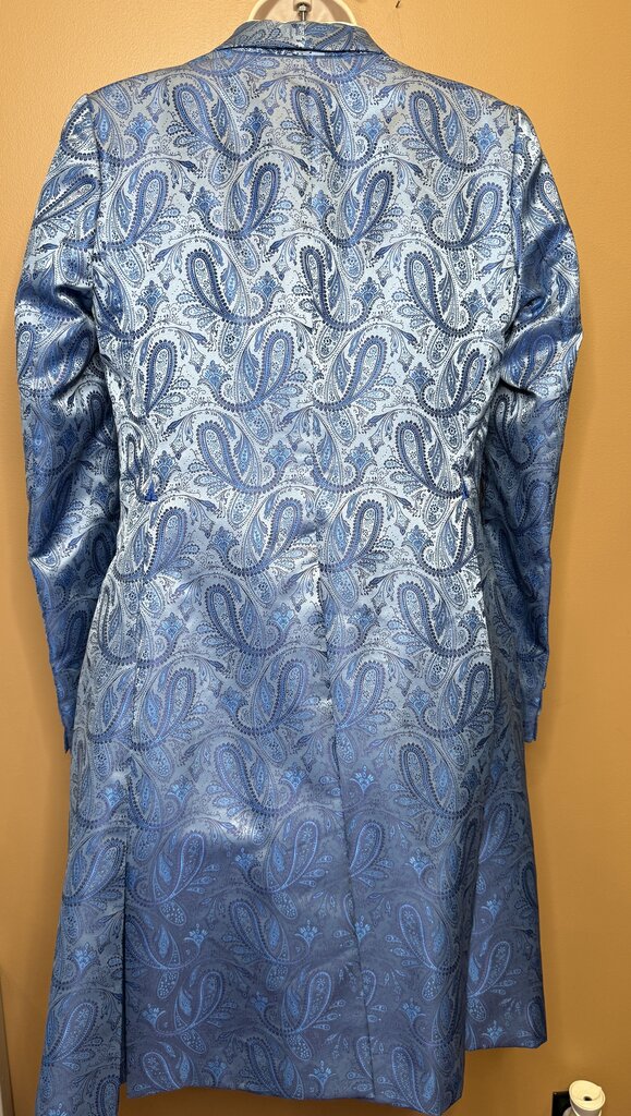 BLUE PAISLEY MARSHA DEARRIAGA DAY COAT