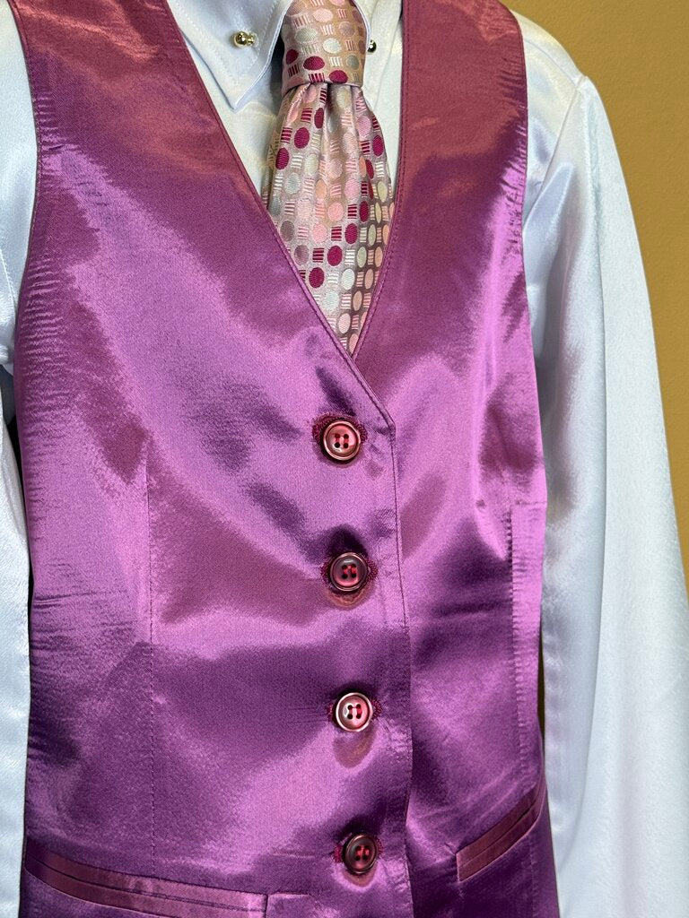 BRAND NEW MAGENTA SATIN BETTY BERDINE VEST