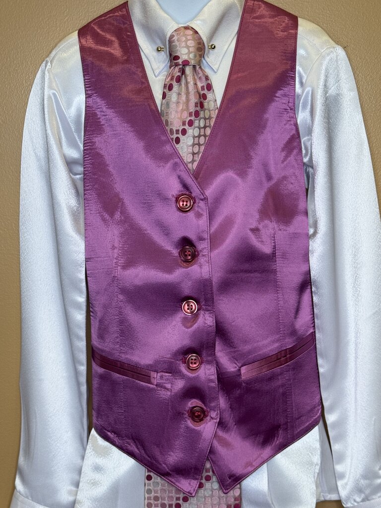 BRAND NEW MAGENTA SATIN BETTY BERDINE VEST