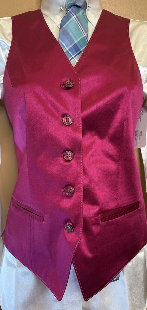 BRAND NEW MAGENTA SATIN BETTY BERDINE VEST