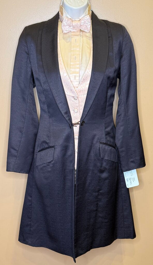 BROWN TONE ON TONE PATTERN DAY COAT