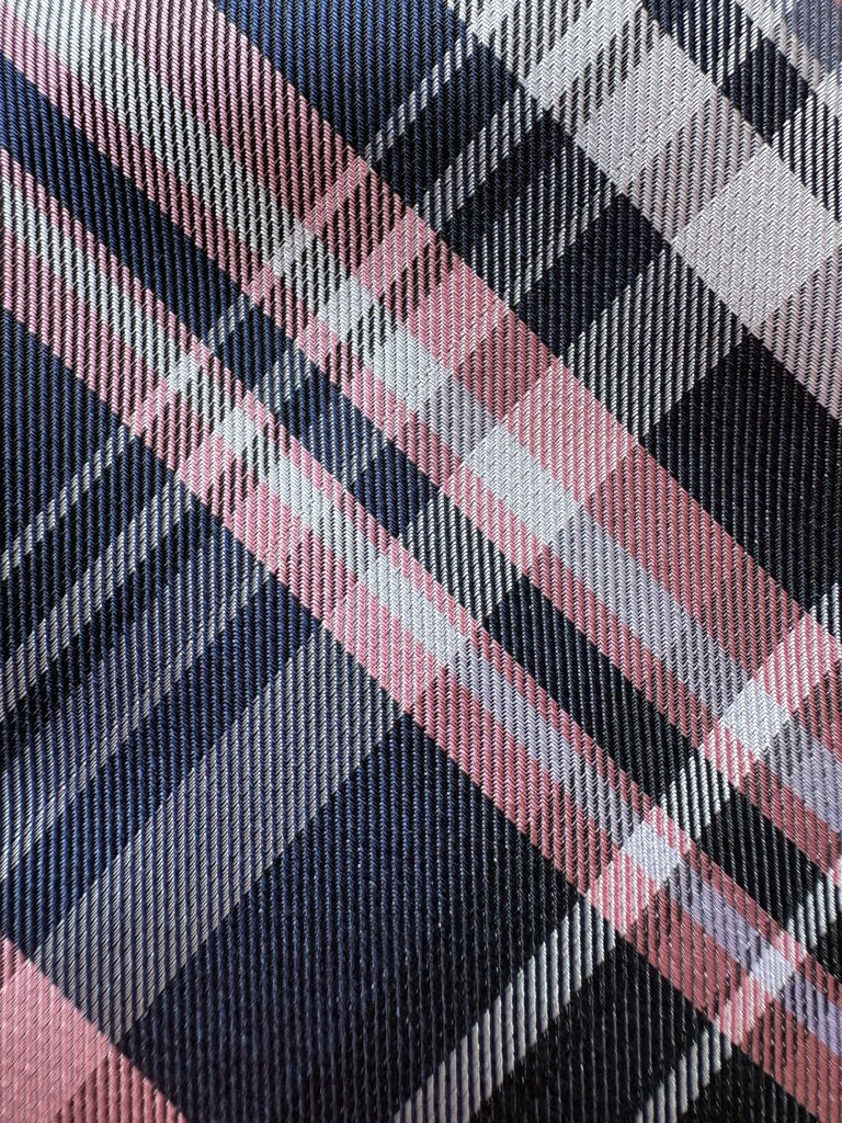 NAVY, PINK PLAID TIE