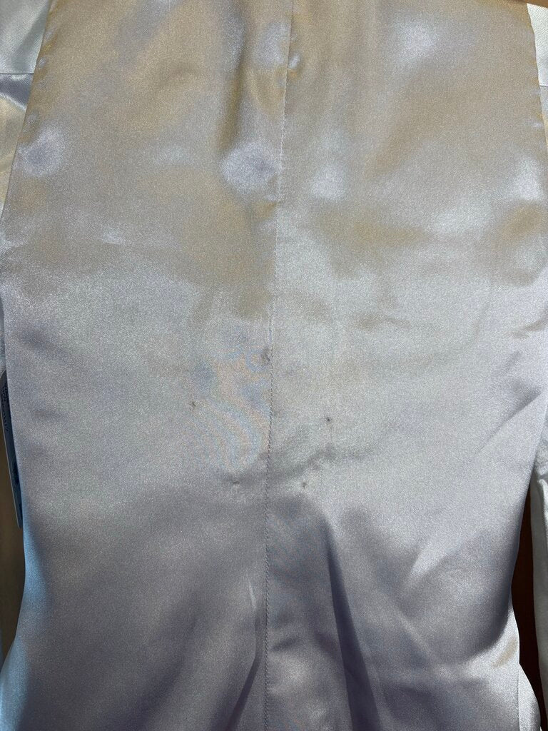 ICE BLUE SATIN VEST