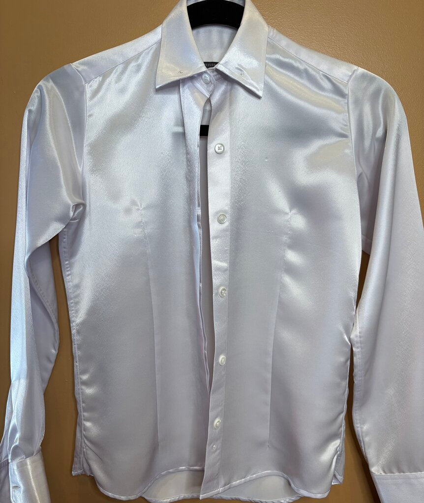 WHITE SATIN ELLIE MAY SHIRT