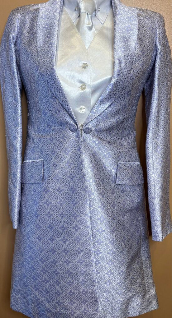 LILAC WITH WHITE PATTERN DEREGNAUCOURT DAY COAT