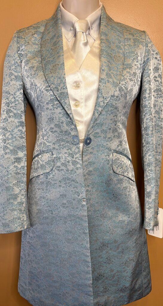 LIGHT BLUE BROCADE BBRO'S DAY COAT