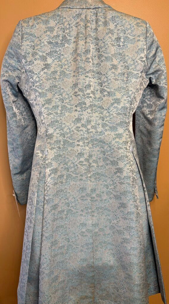 LIGHT BLUE BROCADE BBRO'S DAY COAT