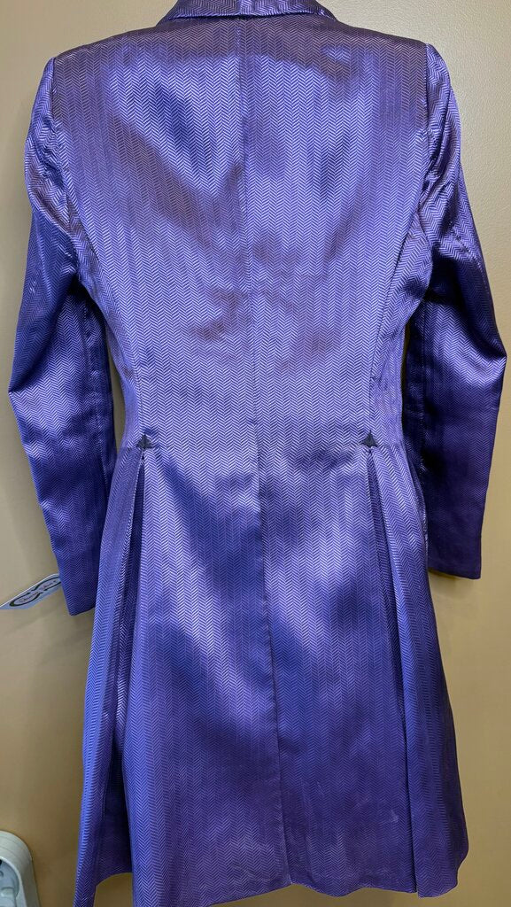 PURPLE HERRINGBONE WITH SHEENE BBRO'S DAY COAT
