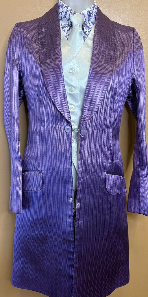 PURPLE HERRINGBONE WITH SHEENE BBRO'S DAY COAT