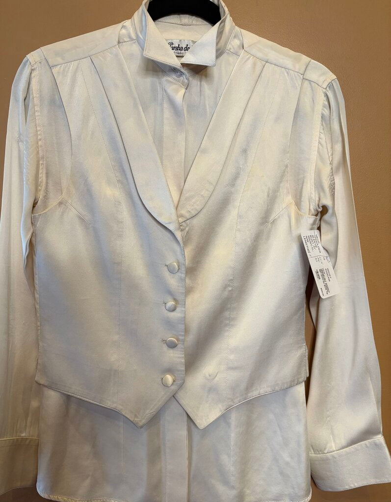 CREAM SILK MARSHA DEARRIAGA FORMAL SET WITH NO BOW TIE