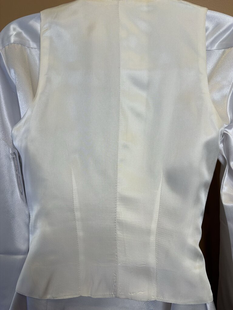 WHITE SATIN BBRO'S FORMAL VEST WITH BOW TIE