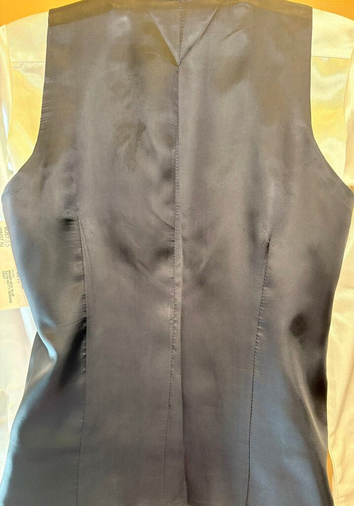 BRAND-NEW BLUE SATIN BETTY BERDINE VEST