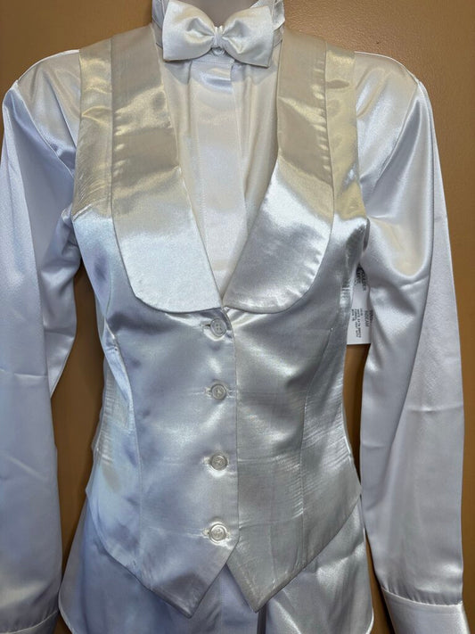 WHITE SATIN FORMAL BETTY BERDINE SHIRT