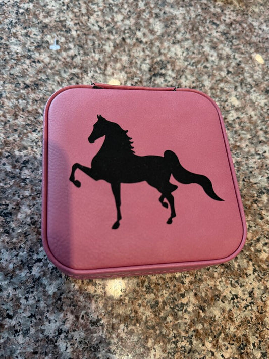 PINK LEATHER JEWELRY BOX