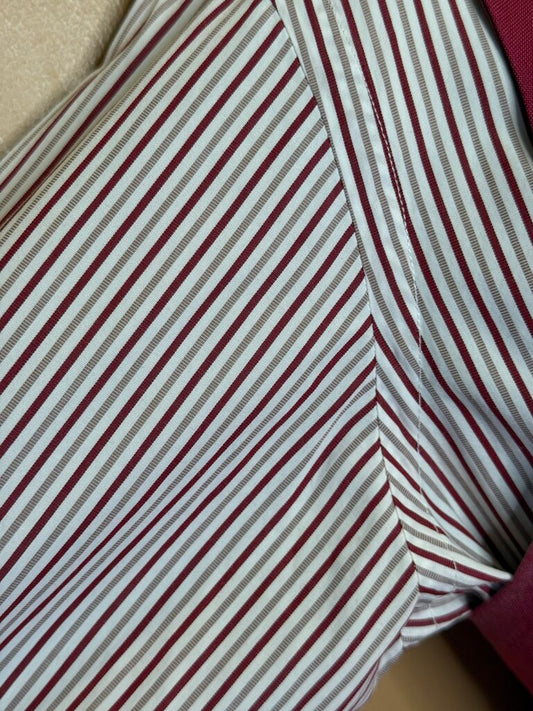 PINK AND TAN STRIPE SHIRT MARSHA