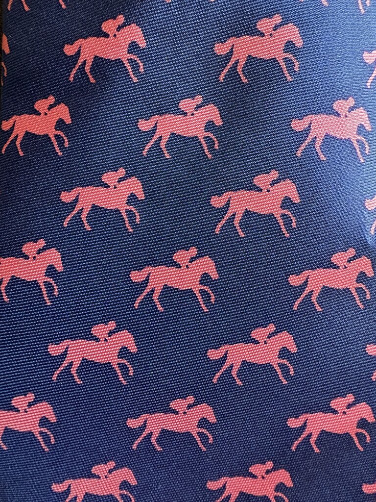 NAVY WITH PINK BLING TIE