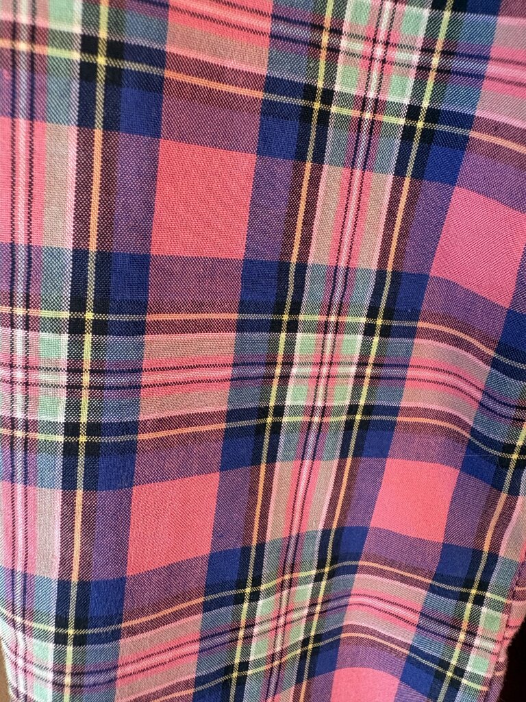 PINK, GREEN AND BLUE PLAID BBRO'S SHIRT