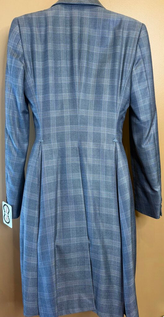 BLUE WITH TAN WINDOWPANE BBRO'S DAY COAT