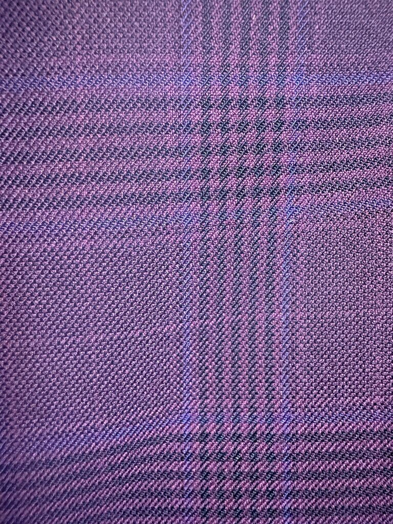 HUNT COAT MAROON WITH BLUE/BLACK PLAID