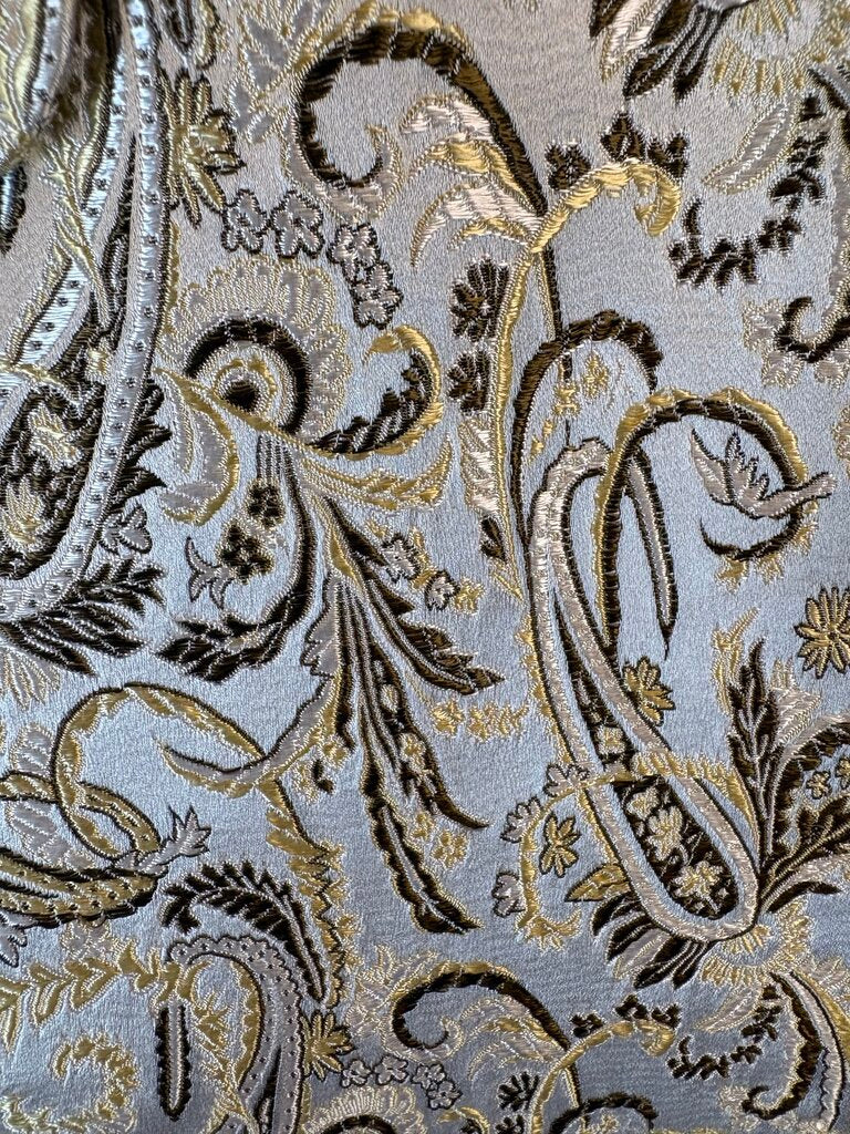 IVORY, OLIVE AND GOLD PAISLEY HAWKWOOD DAY COAT