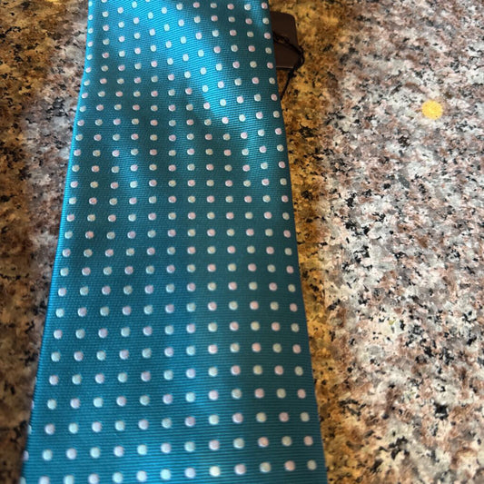 TEAL POLKA DOTS TIE
