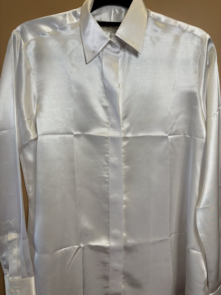 WHITE SATIN BETTY BERDINE SHIRT