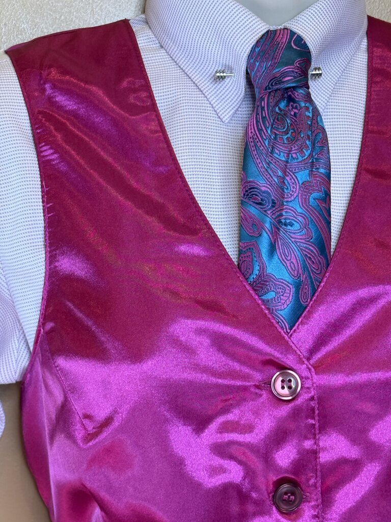 FUCHSIA SATIN BETTY BERDINE VEST