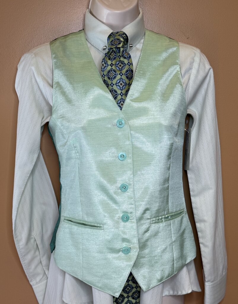 GREEN SATEEN ELLIE MAY VEST