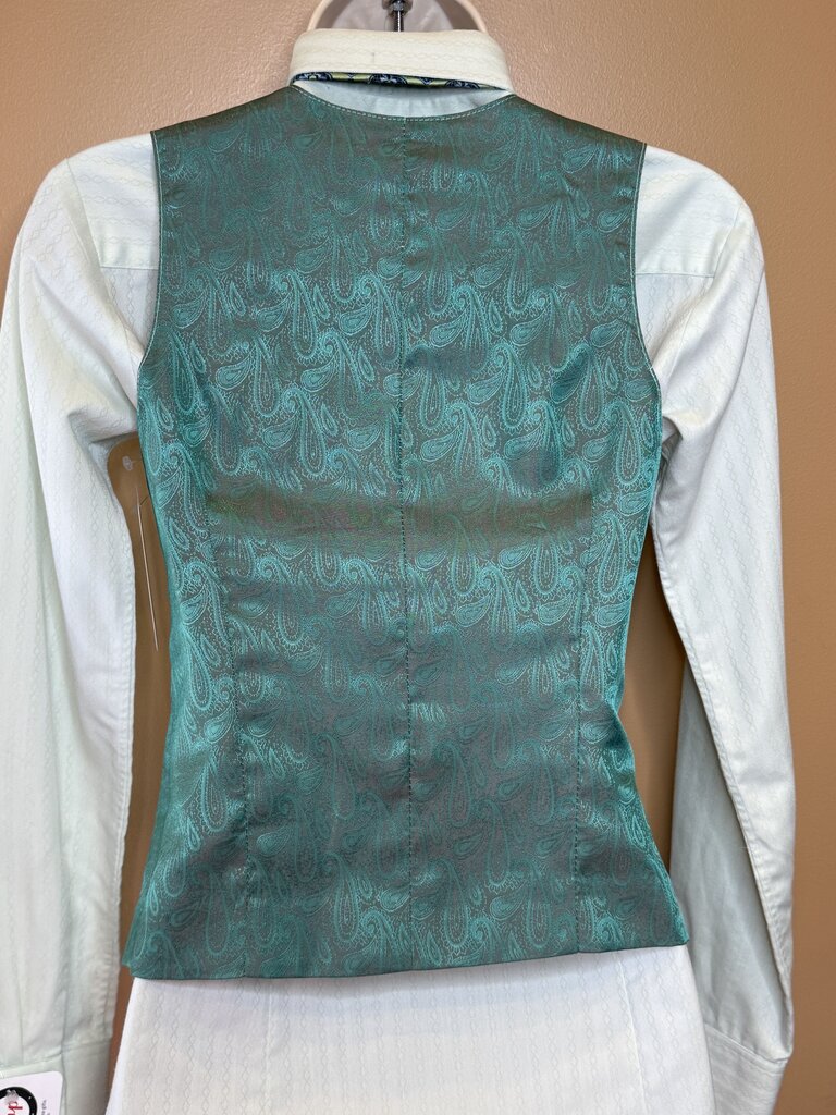 GREEN SATEEN ELLIE MAY VEST
