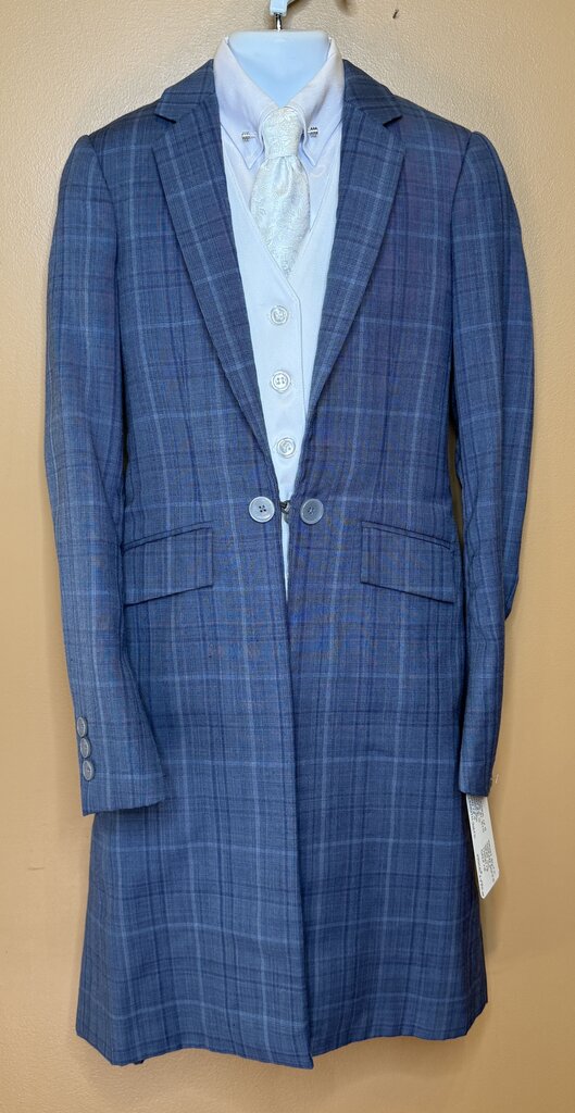 BLUE WINDOWPANE DEREGNAUCOURT DAY SUIT