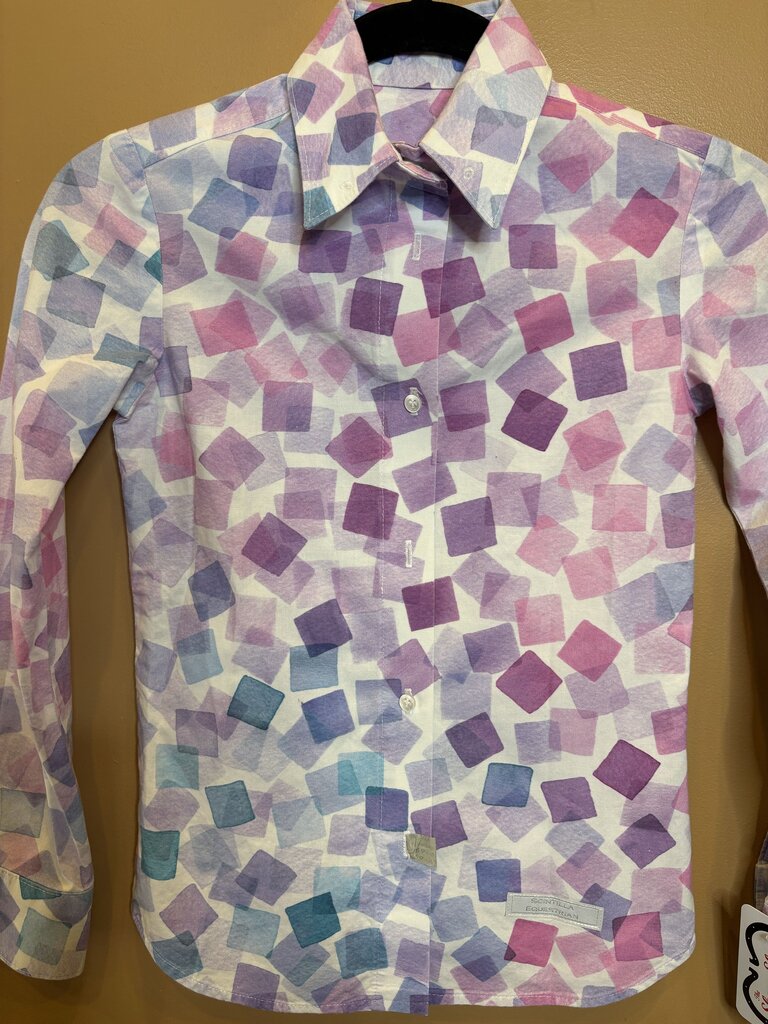 PINK,PURPLE AND BLUE SQUARE SCINTILLA SHIRT