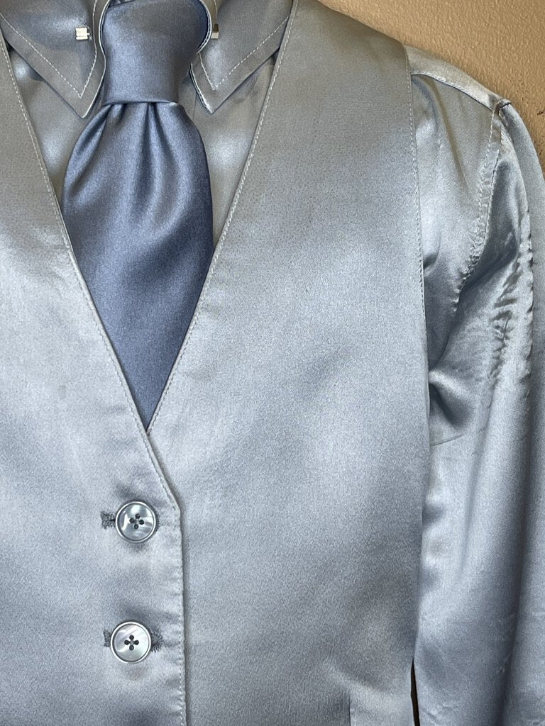 VEST/SHIRT SILK COMBO SILVER DEREGNAUCOURT