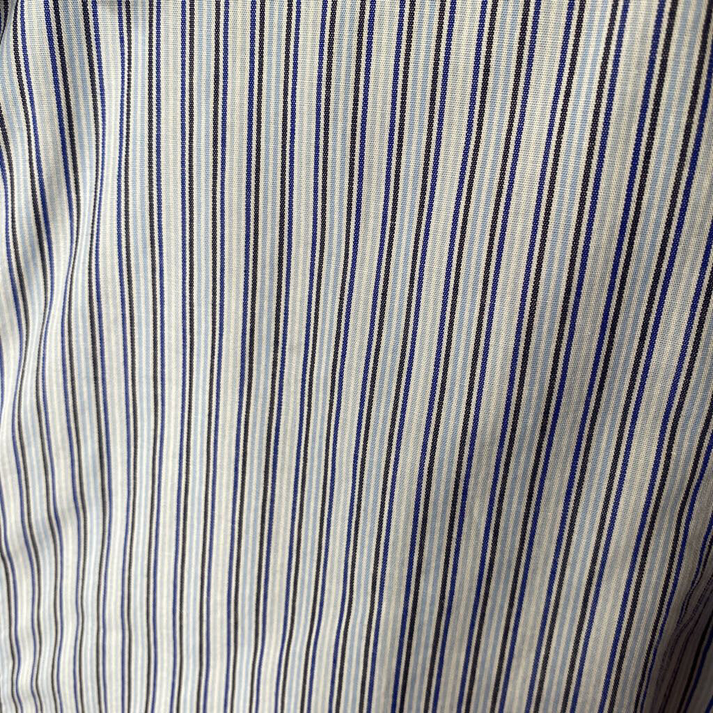 SHIRT BLUE WITH BROWN/BLUE STRIPE DEREGNAUCOURT