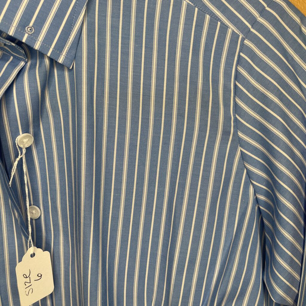 SHIRT BLUE STRIPE WELL SUITED APPAREL SIZE 6