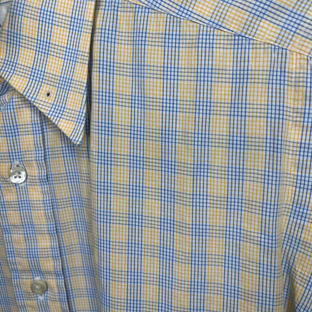 SHIRT YELLOW WITH BLUE CHECK SKIP,GAMBERT