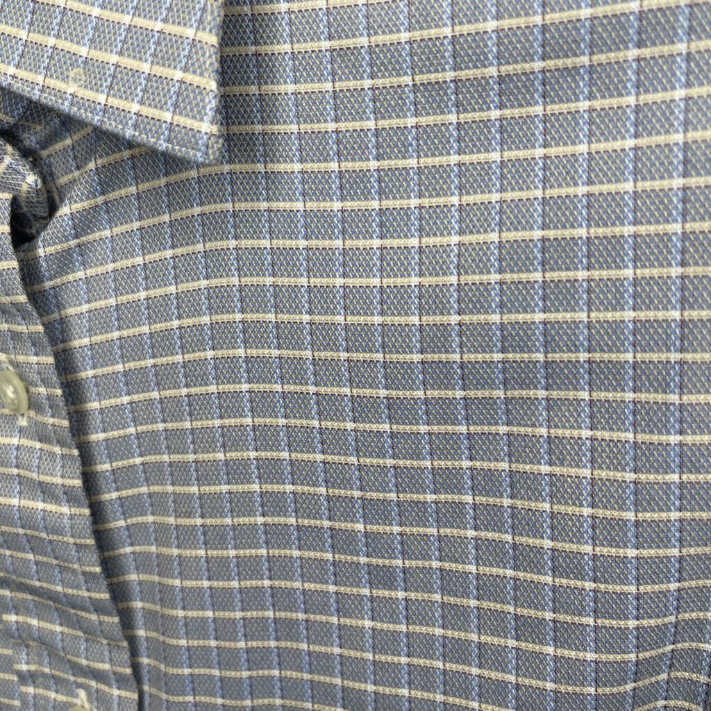 SHIRT DEREGNAUCOURT BLUE WITH WINDOWPANE