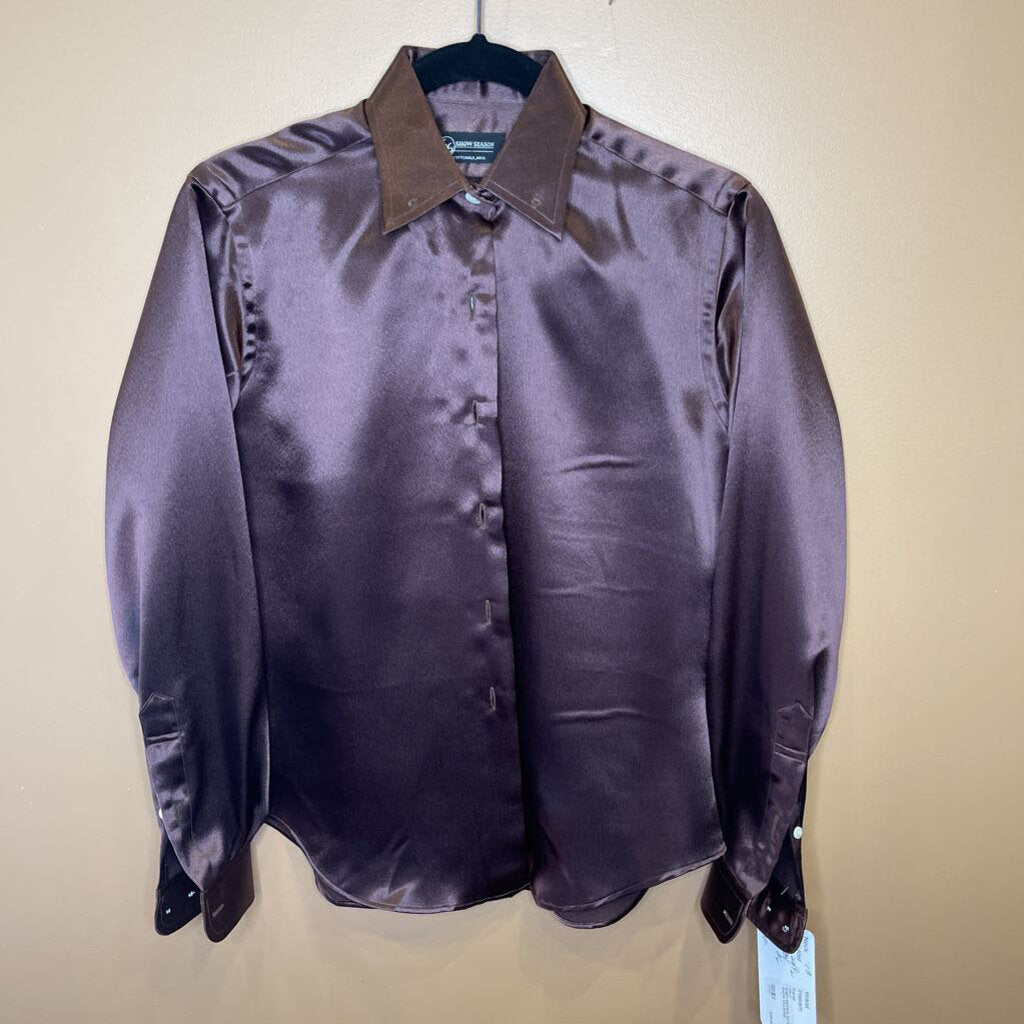 SHIRT BROWN SATIN SHOW SEASONS