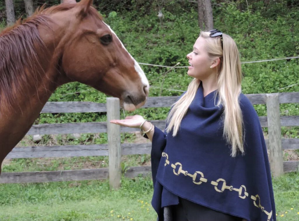 ECO EQUESTRIAN HORSE BIT WRAP NAVY/GOLD